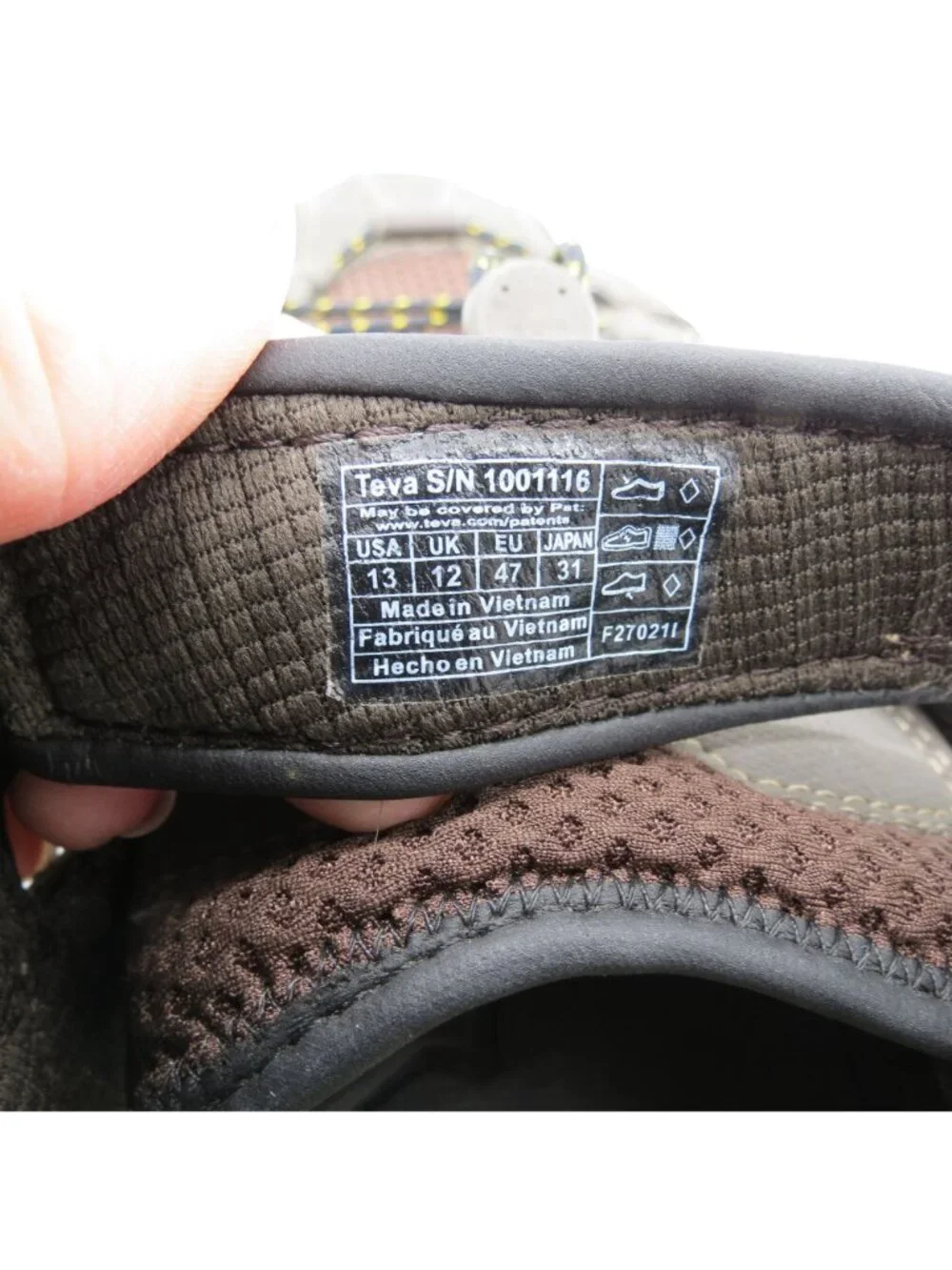 TEVA Men's Brown Forebay Water Sandal Size 13 Hiking Outdoor Quick Dry